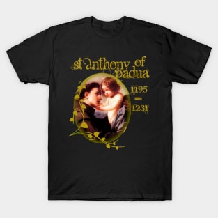 St Anthony of Padua Franciscan with Christ Jesus Catholic Saint T-Shirt